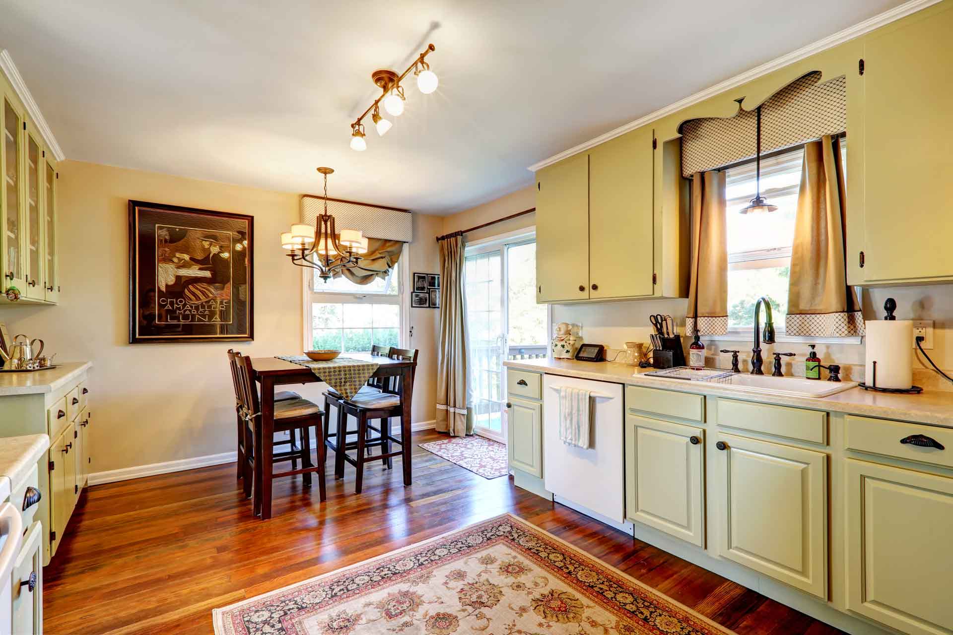 Kitchen with hardwood floors