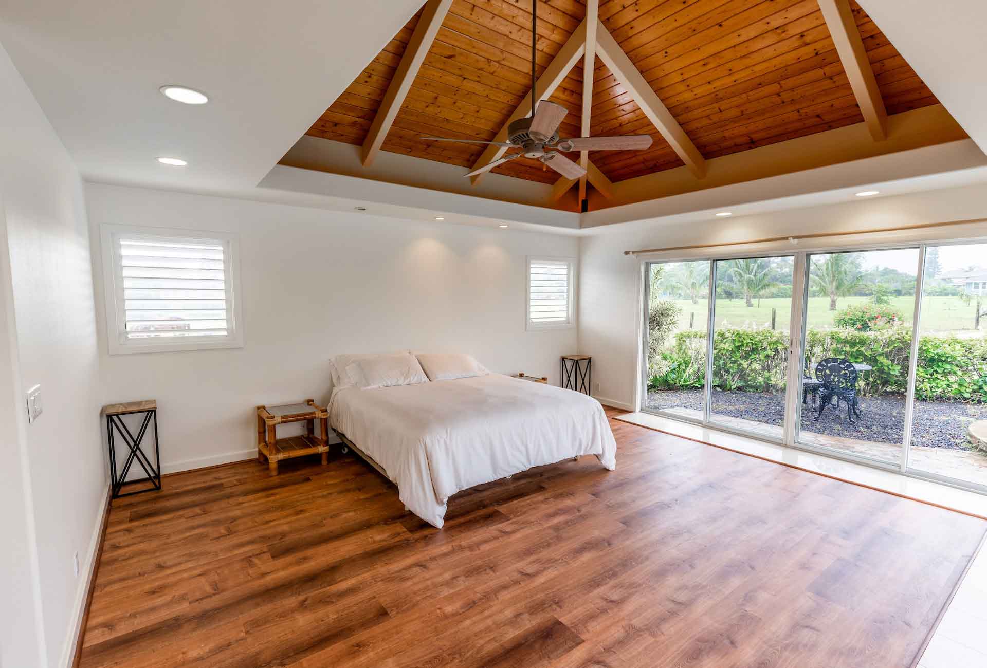 Bedroom with hardwood floors